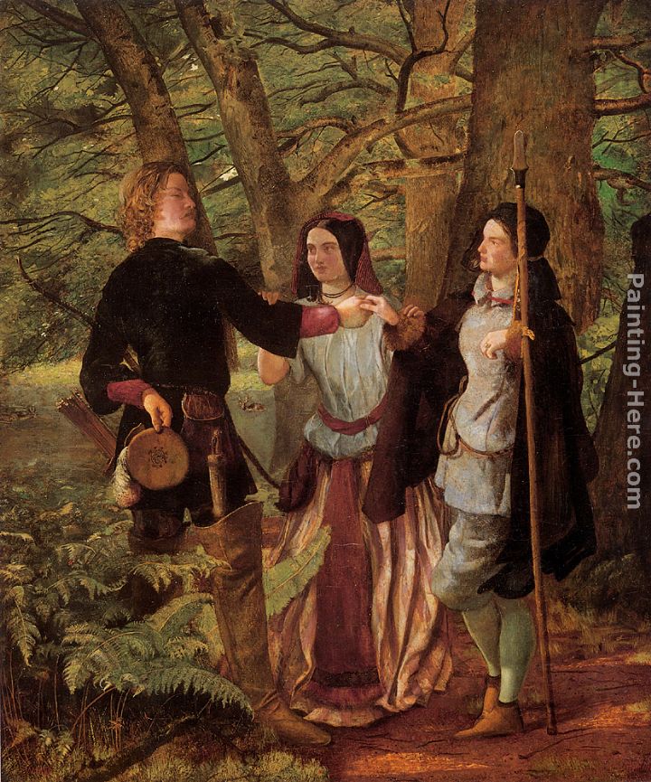 A Scene from As You Like It painting - Walter Howell Deverell A Scene from As You Like It art painting